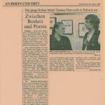 Zeitungsartikel zu meiner ersten Einzelausstellung