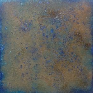 #127 Pigmente, Sand, Ziegelmehl, Eisenpulver, Salz, Acryl auf Lw., 30*30*3 cm, 2017