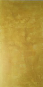 #150 [Gold Gelb]
Pigmente (Kadmumgelb hellst), Colibri Gold, Gummi arabicum auf Lw., 100*50 cm, 2019