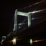 Mülheimer Brücke bei Nacht, Köln-Mülheim