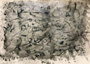 Tusche, Musou Black auf Papier, 29,5*42 cm, 2022